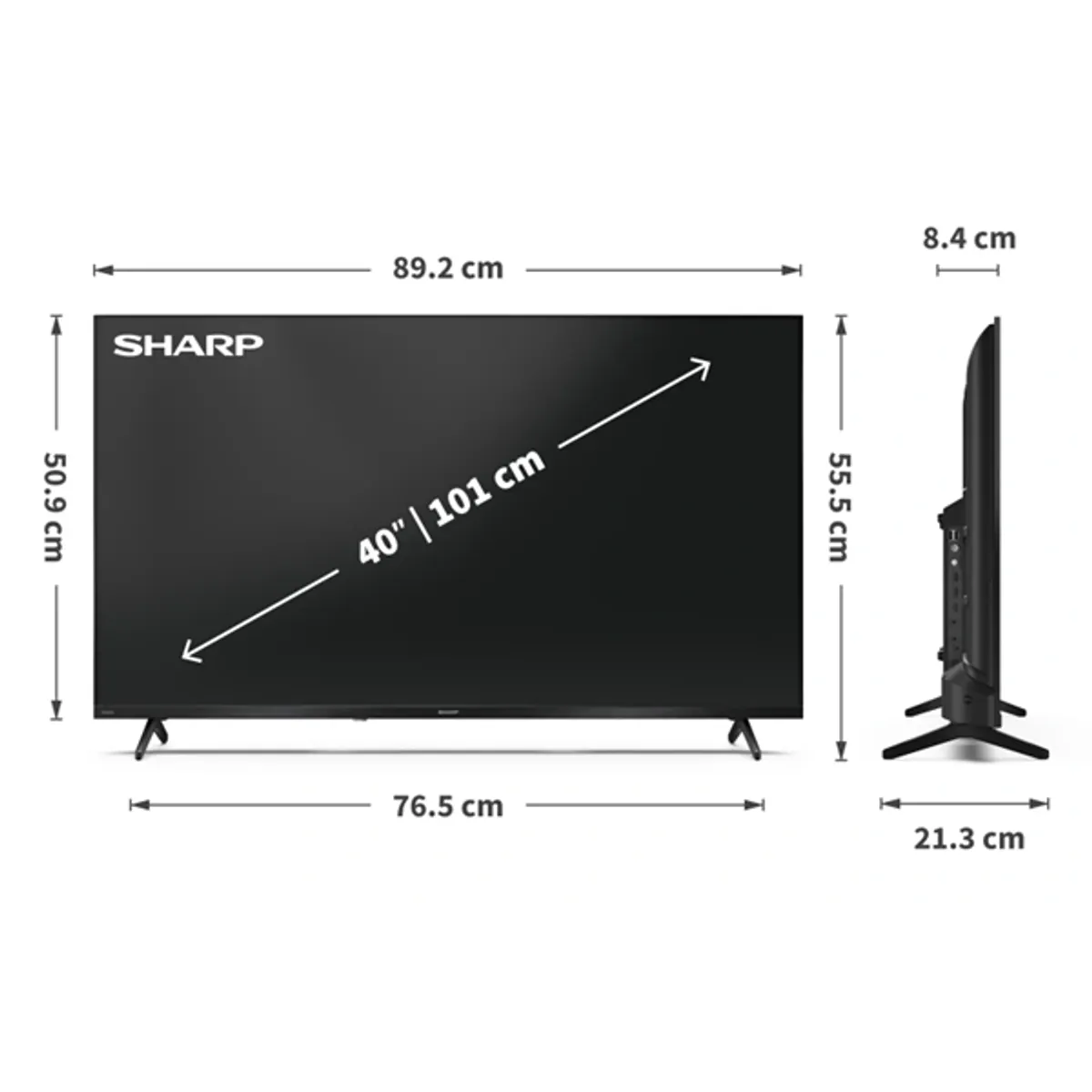Sharp 40HF3265E 40HF3265E 40" Full HD Google TV 3x HDMI 60 Hz DVB T C S2 VESA 200x200 #6