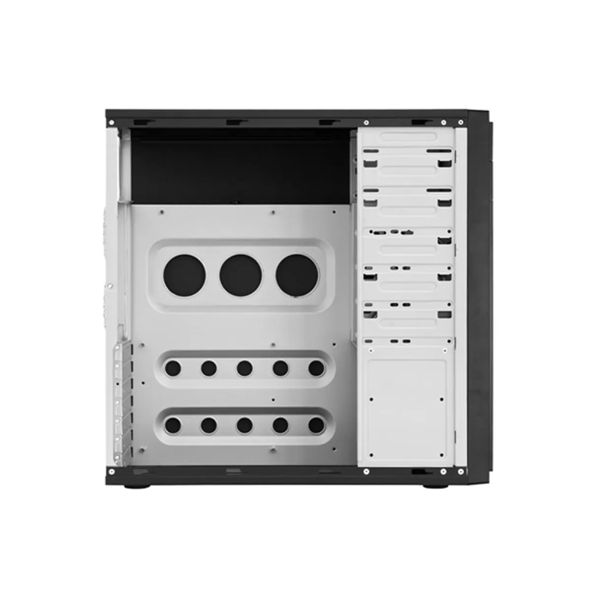 CHIEFTEC HQ-01B-OP Elox ATX mATX ITX 2x5,25 külső 1x3,5 külső 3x3,5 belső USB 3.0 elől táp nélküli fekete #3