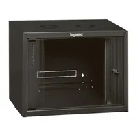 Legrand 646200 Linkeo fali rackszekrény 19" 6U 400mm antracit üvegajtós #1
