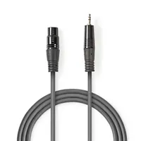 Nedis COTH15300GY30 XLR 3 tűs dugasz nikkelezett 3,5 mm szimmetrikus audió kábel 3 m sötét szürke #2