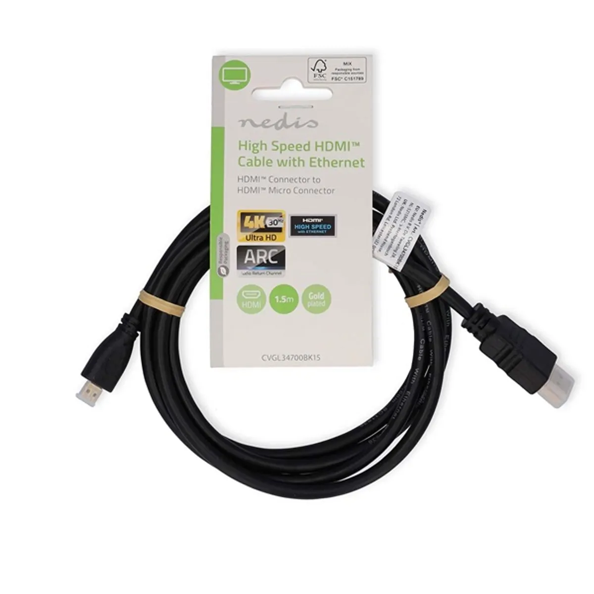 NEDIS CVGL34700BK15 kábel #3