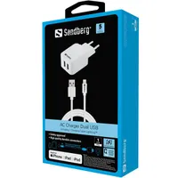 SANDBERG 441-03 AC töltő EU Lightning 2.4A USB-A kábel 1 m #2