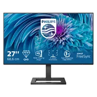 PHI MON 275E2FAE/00 27" IPS monitor 2560x1440 75Hz 1ms Fényerő 350 HDMI DP hangszóró fejhallgató VESA100x100 fekete