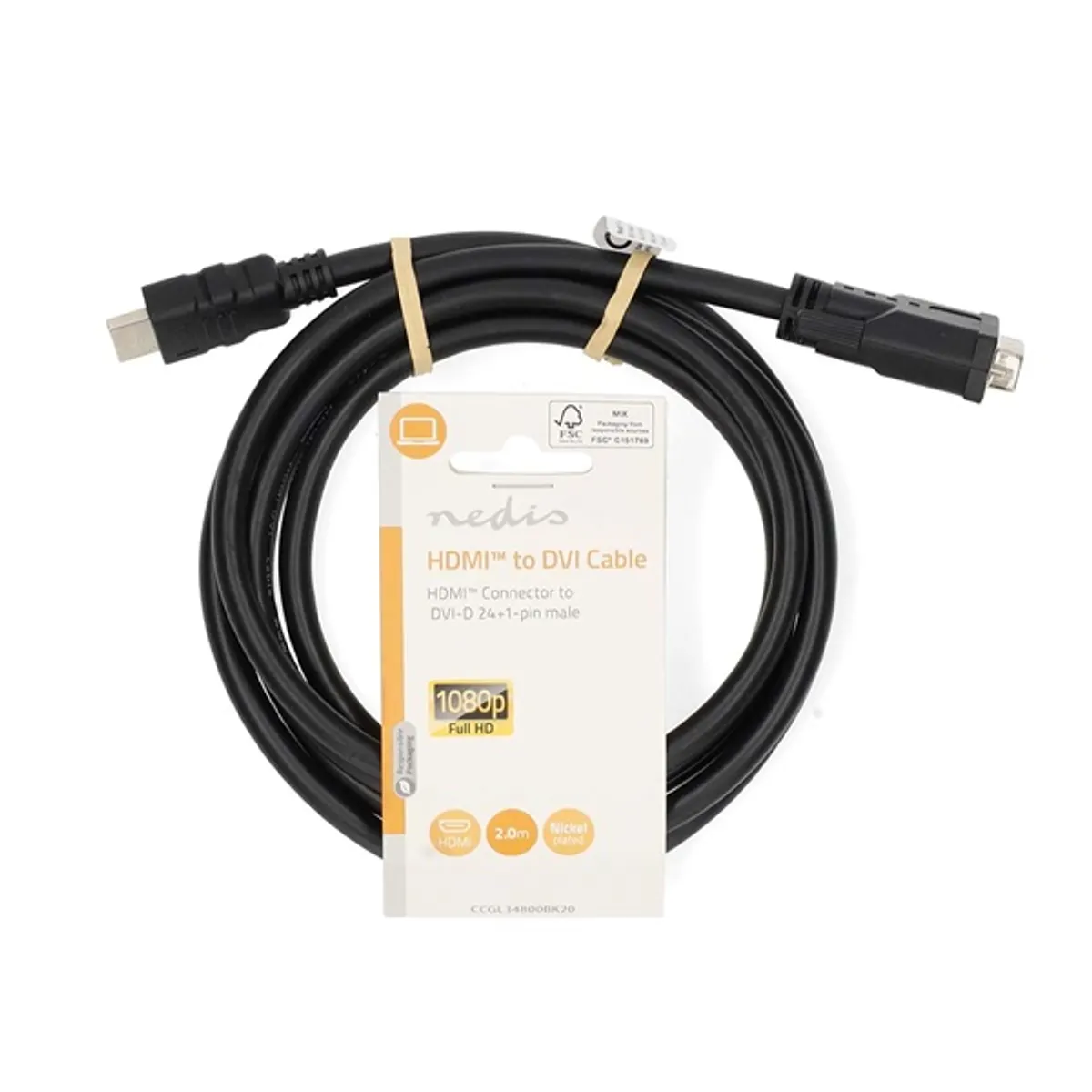 Nedis CCGL34800BK20 HDMI - DVI kábel 2 m #3