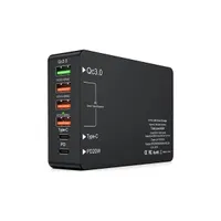 Blackbird BH1406 dokkoló töltőállomás 65W 4 USB-A 1 Type-C 1 PD 20W #1