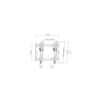 SBOX SBOX PLB-3422T-2 PLB-3422T-2 dönthető fali konzol 23"-43" 50x50-200x200, max 45 kg, falra szerelhető, fekete, levehető VESA lemez #7