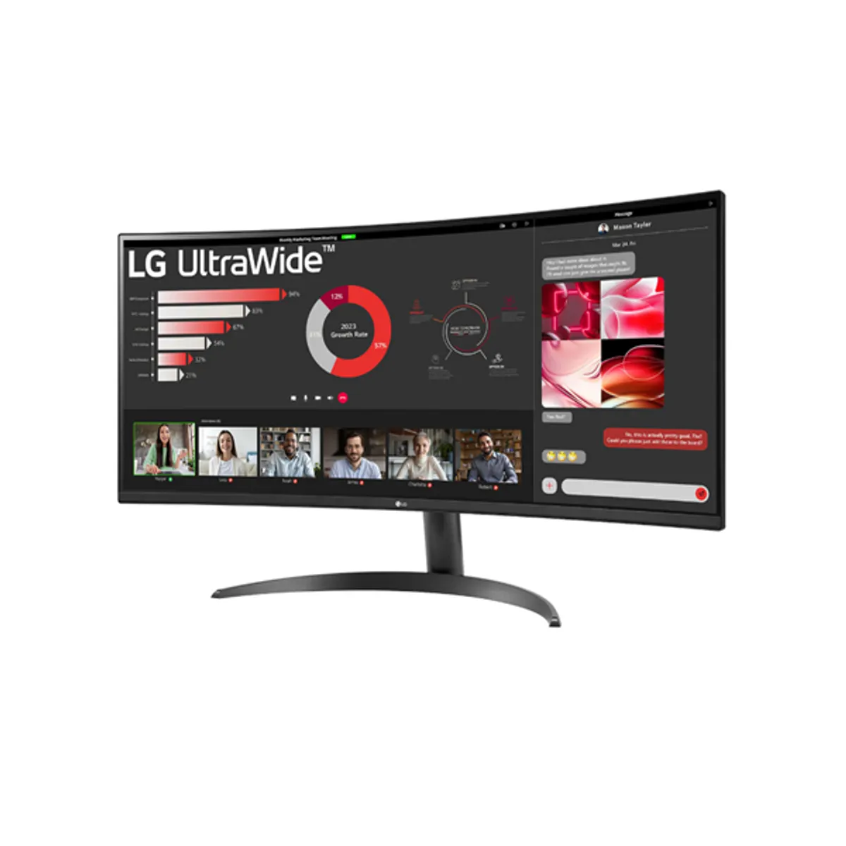 LG MON 34WR50QK-B.AEU 34WR50QK 34" szélesvásznú 3440x1440 21:9 VA 100 Hz 5 ms HDR 1800R #1