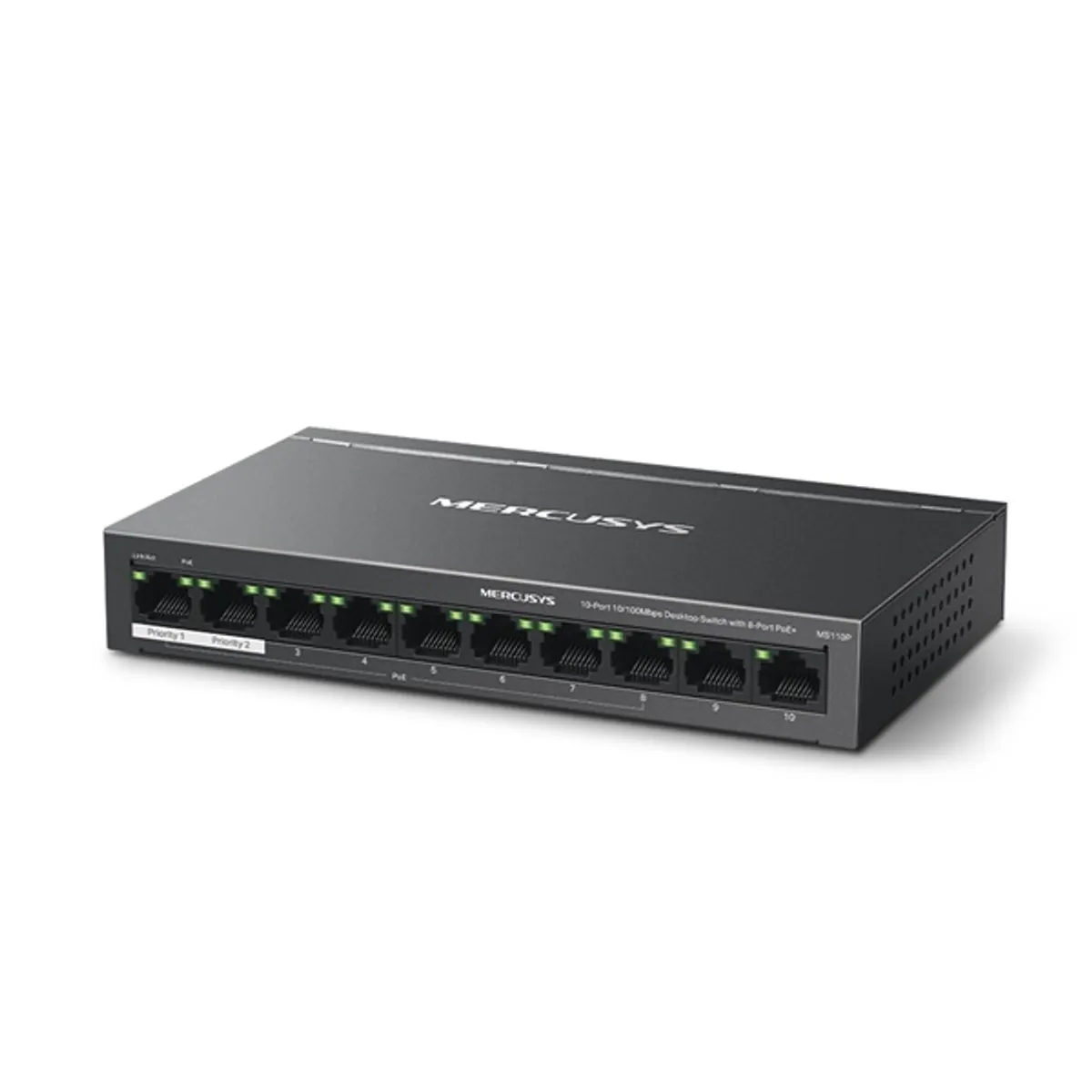 TP-LINK MS110P 10-portos 10-100Mbps asztali kapcsoló 8 PoE porttal 65W PoE keret #2