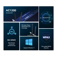 TP-LINK MA30E AC1200 Wi-Fi Bluetooth PCIe Adapter 867 Mbps 5 GHz, 300 Mbps 2.4 GHz Bluetooth 5.0 #3