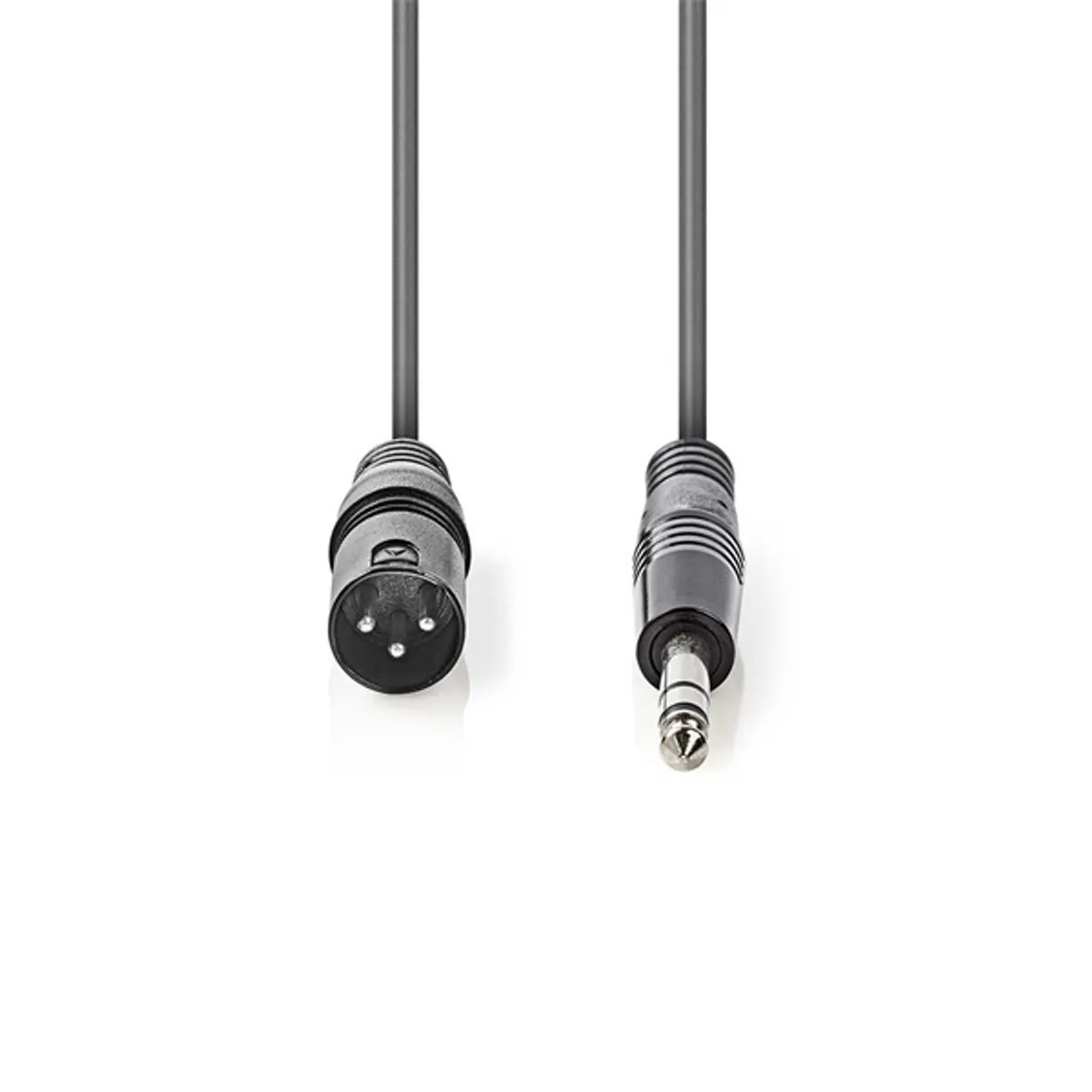 Nedis COTH15100GY15 XLR 3-tűs dugasz - 6,35 mm jack csatlakozás, szimmetrikus audió kábel, 1,5 m, PVC burkolat, nikkelezett érintkezők #1
