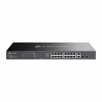 TP-Link ES220GMP Omada 20-portos Gigabit Easy Managed kapcsoló, 16 PoE Plus, 250 W PoE budget, 2 non-PoE RJ-45, 2x SFP