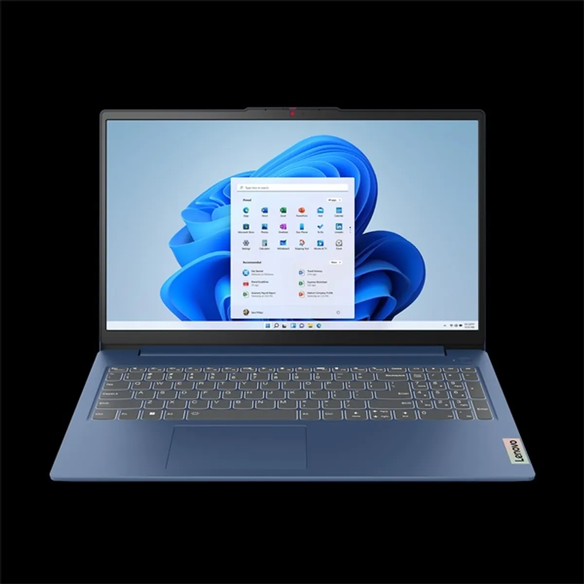 Lenovo-IDEA 82XQ00TTHV Ideapad Slim 3 Ryzen 5 7520U 16GB LPDDR5 512GB SSD 15.6" FHD Matt Radeon 610M DOS Bluetooth 802.11ax kék HDMI USB-C #1