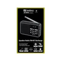 Sandberg 421-18 rádió hangszóró fm bt 5W újratölthető akkumulátor mp3 usb tf #3