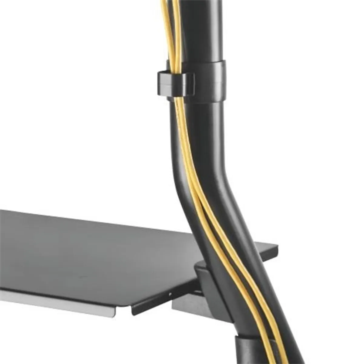 TECHLY ICA-TR38 gurulós padlóállvány 60"-105" TV-hez, max 100 kg, VESA 1000x600, belső kábelkezelés, polc 280x634 mm, 4 kerék, fekete #7
