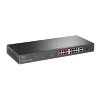TP-LINK TL-SL1218P TL-SL1218P 18-portos 16 PoE port 2 GbE port 1 Combo SFP nem menedzselt keretbe szerelhető PoE 150 W #1