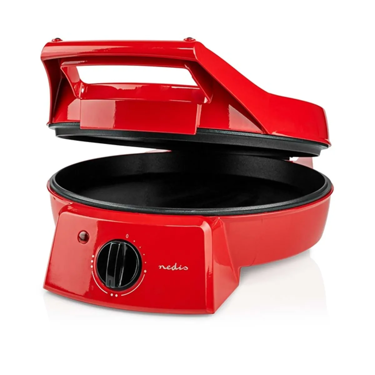 NEDIS FCPM100FRD pizza- és grillsütő 30 cm 1800 W 230 °C 180 nyitás tapadásmentes bevonat hideg érintésű fogantyú használatra kész jelzőfény #2