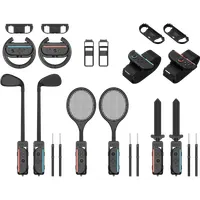 Venom VS4959 Nintendo Switch sportkészlet 2 golfütő, 2 teniszütő, 2 kard, 2 versenykormány, 2 lábpánt, 4 Joy-Con kontrollerek, karszalag