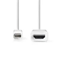 NEDIS CCGL37600WT20 Mini DisplayPort-HDMI kábel 2,00 m fehér DisplayPort 1.2 1080p60Hz #2