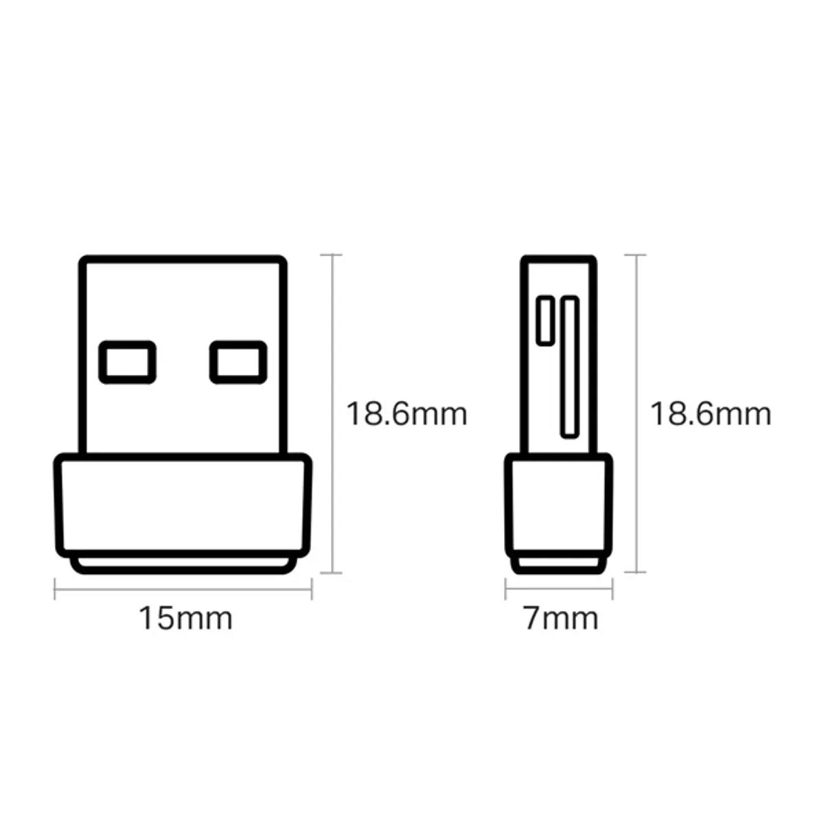 TP-LINK ARCHER T2U NANO AC600 Nano Wireless USB Adapter USB 2.0 2,4 GHz és 5 GHz IEEE 802.11ac n g b WPA-PSK WPA2-PSK #2
