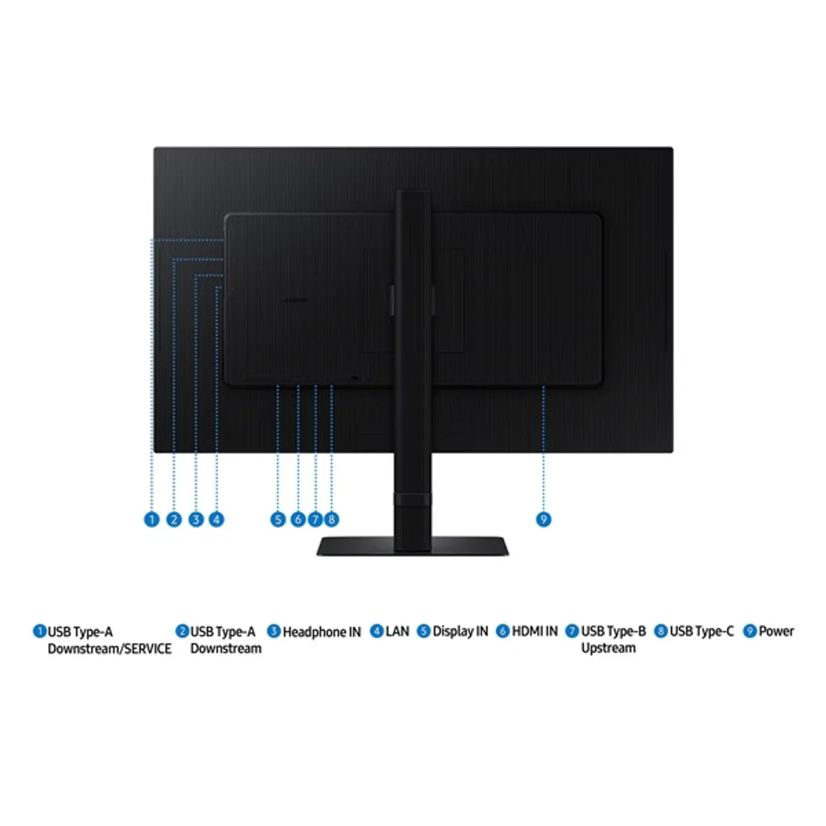 SMG MON LS27D800UAUXEN 27" UHD IPS monitor 3840x2160 60 Hz 5 ms HDR Beépített tápegység Állítható magasság Dönthető Forgatható Pivot VESA 100x100 HDMI DisplayPort USB-C USB LAN #7