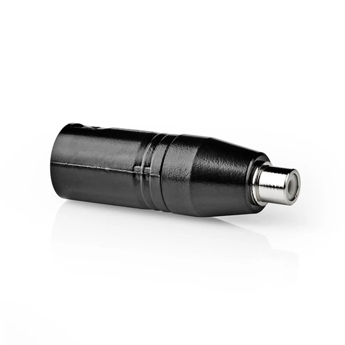 NEDIS COTP15930BK XLR adapter XLR 3 tűs dugó, RCA nő, nikkelezett, egyenes, fém, fekete, 1 db #4