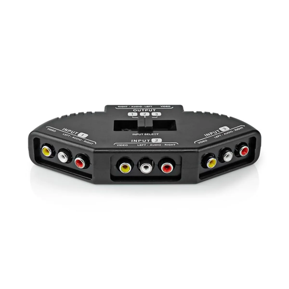 NEDIS VSWI2403BK kompozit videó kapcsoló 3 bemenet 1 kimenet #1