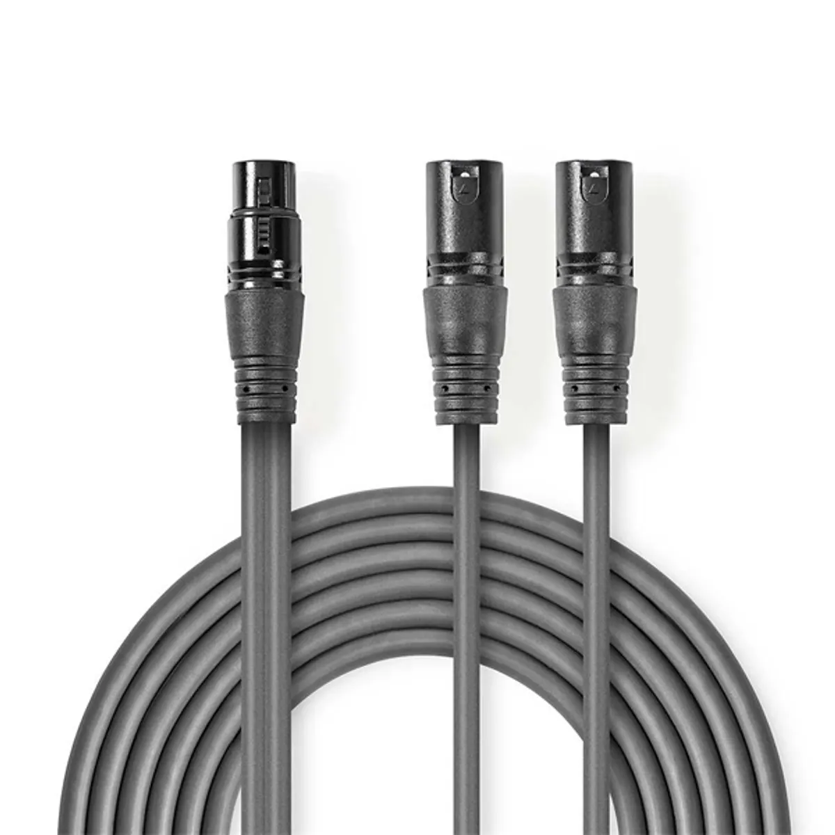 NEDIS COTH15020GY15 XLR kábel 2x dugasz - 1x aljzat, 1,5 m, szimmetrikus, sötét szürke #2