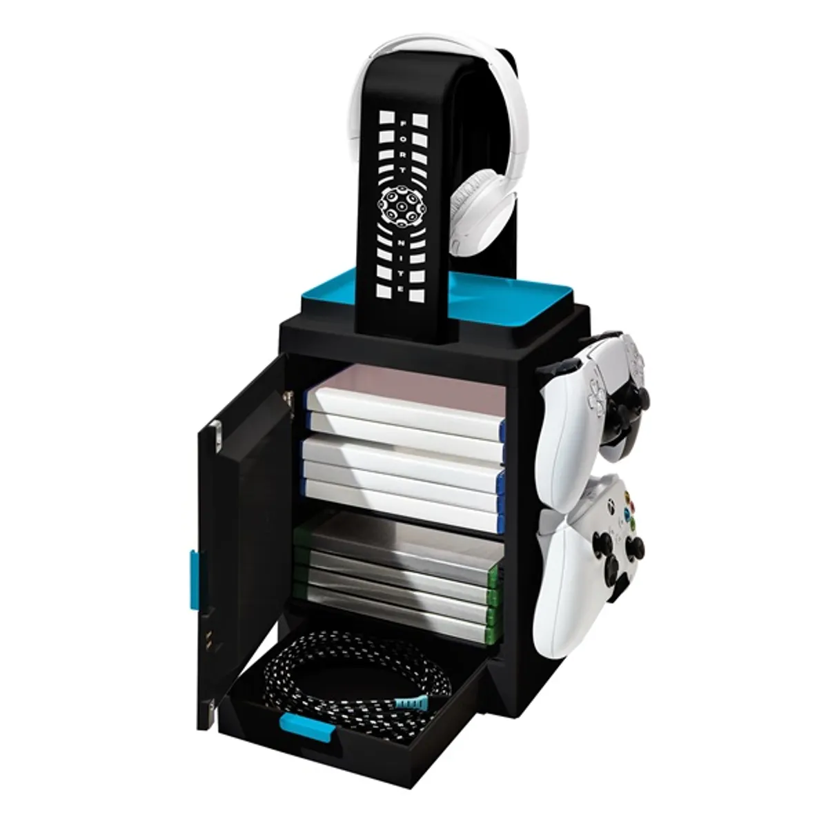 Numskull NS4953 PS5 és Xbox Series Fortnite LED-világítású játéktartó szekrényes állvány #2