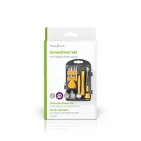 Nedis CSTS10017 17 az 1-ben pc mobiltelefon tablet javító szerszámkészlet pentalobe bitek Philips bitek torx bitek háromszárnyú bitek #3