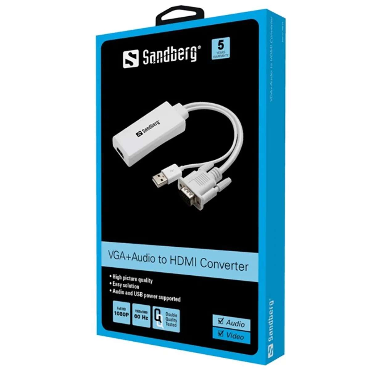 Sandberg 508-78 VGA audio to HDMI konverter HDMI 1.4 1080p #2
