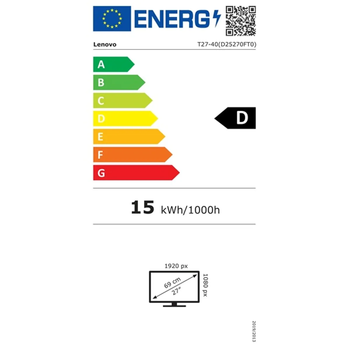 LENOVO-COM 64A5MAT6EU 27" IPS monitor 1080p 4 ms 300 lumen webkamera hangszóró VESA 100x100 HDMI DP USB-C USB-A állítható magasság dönthető pivot #7