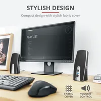 Trust 16697 MiLa 2.0 Speaker Set 5W RMS USB táplálású előlapi fejhallgató-csatlakozó 3,5 mm jack fekete-ezüst #7