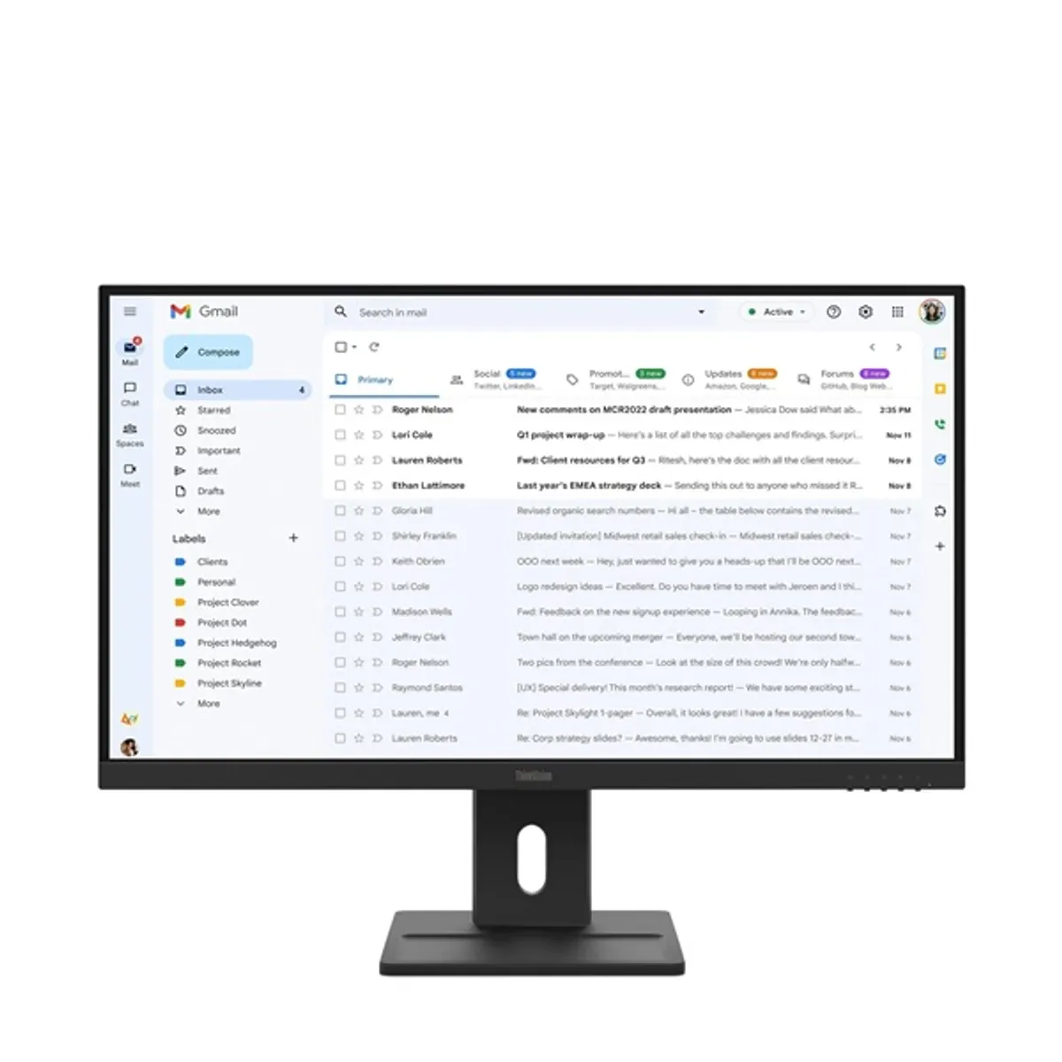 LENOVO-COM 64BCMAT4EU monitor 27" IPS 1080p 100 Hz 4 ms 300 lumen 1x HDMI 1.4 1x DP 1.2 1x VGA VESA 100x100 állítható magasság dönthető forgatható pivot beépített tápegység hangszóró #1