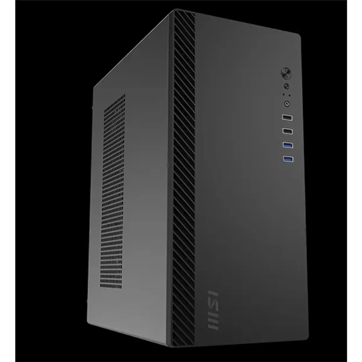 MSI PCC PRO SHIELD M100P Pro Shield Belső 3.5" bővítőhely: 2, Előlapi: 2x USB, 1x Mic, 1x Spk, Szín: Fekete, Ventilátor: 1x80mm #1