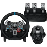 Logitech 991-000557 G29 Driving Force Racing Wheel PS5, PS4, PS3 és PC, 900 fordulatszög, Hall-effektus, kétmotoros műterhelés, kézzel varrott bőr