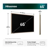 HISENSE 65S7S 65" 4K UHD QLED Canvas tévé 144Hz HDMI 2.1 eARC VRR DTS Virtual X #2