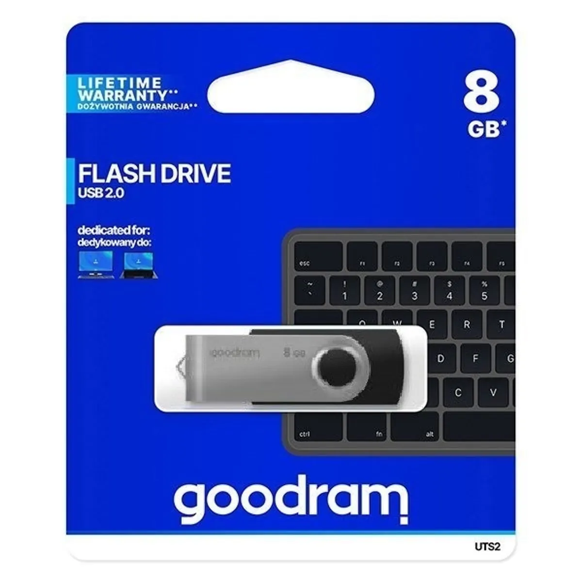 Goodram UTS2-0080K0R11 pendrive 8GB USB 2.0 Fekete #1