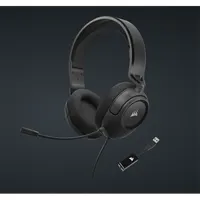 Corsair CA-9011386-EU HS35 Surround v2 fejhallgató multiplatformos 50 mm hangszórók 3,5 mm jack USB adapter Dolby surround