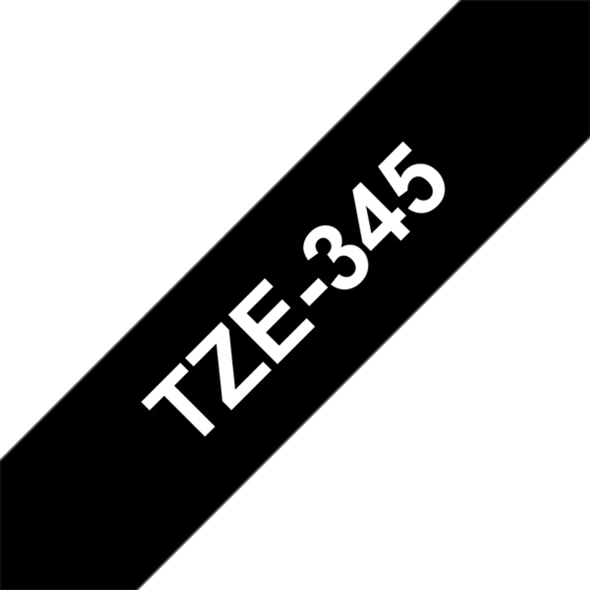 BROTHER TZE345 TZe-345 laminált szalag 18mm x 8m fekete alapon fehér #1