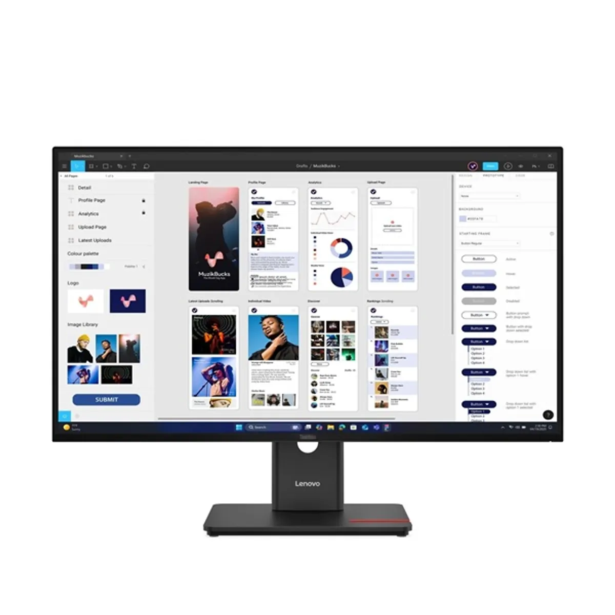 LENOVO-COM 64B0GAT1EU monitor 31.5" 3840x2160 IPS 120 Hz 350 lumen USB-C upstream 10Gbps PD100W HDMI 2.1 DP 1.4 RJ45 #1