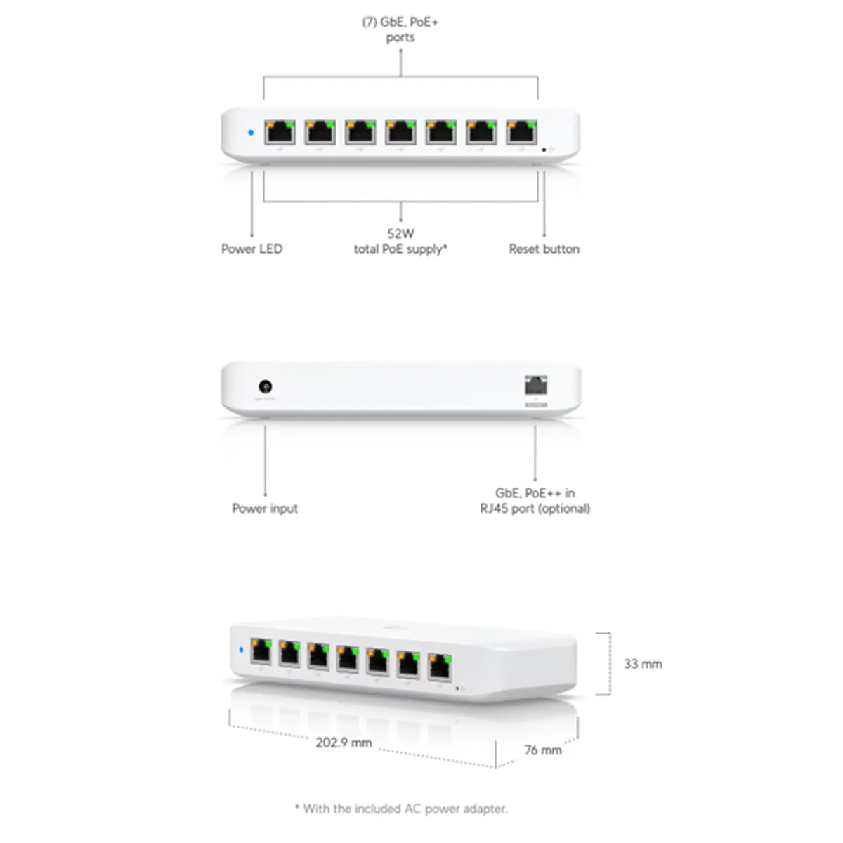 Ubiquiti USW-ULTRA-60W UniFi switch ultra 8x GbE PoE #4