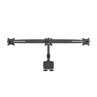 Multibrackets 7350105210372 Asztali konzol 3 képernyőre 15"-24" VESA 75x75, 8 kg képernyőnként, dőlés 20 fok, forgás 90 fok, yaw 10 fok, fekete #4