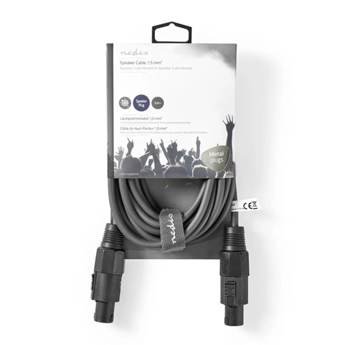 NEDIS COTH16000GY50 hangszórókábel 5 m szürke réz vezető PVC burkolat #3