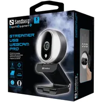 SANDBERG 134-12 Streamer USB Webcam Pro 1080p 30fps 2MP USB 2.0 autófókusz körfény beépített mikrofon #6
