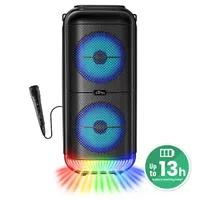 Media-Tech MT3183 Bluetooth hangszóró 50W RMS mikrofonnal karaoke funkcióval FM rádió MP3 lejátszás microSD USB támogatás 5V USB-C töltés
