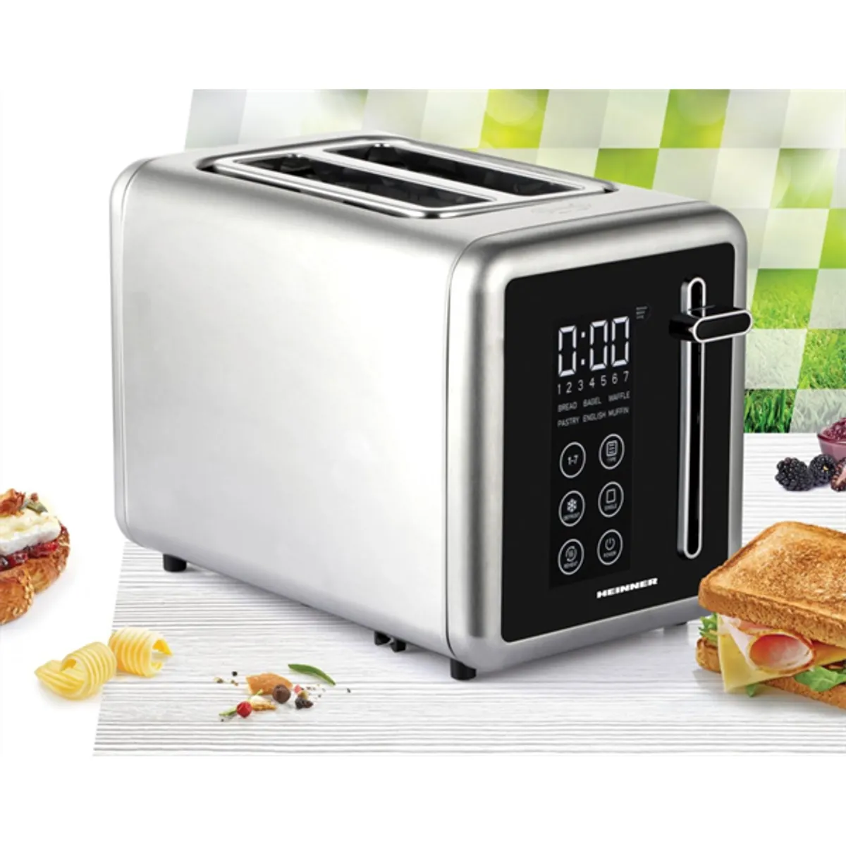HEINNER HTP-DD900BKSS kenyérpirító 900 W 2 szelet #3