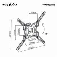 Nedis TVWM1330BK fali tv-tartókonzol 23-55" max teherbírás 30 kg dönthető, forgatható, 1 forgáspont #7