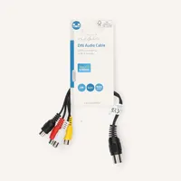 NEDIS CAGL20450BK02 DIN audio kábel 5 tűs DIN dugó, 4x RCA aljzat, árnyékolt, 0,20 m #3