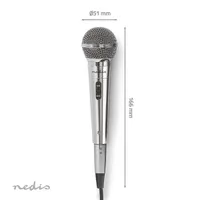 Nedis MPWD45GY dinamikus mikrofon XLR 3 tűs csatlakozás 6.35 mm 5 m frekvencia 80 Hz - 13 kHz impedancia 600 Ohm érzékenység -72 dB kardioid #4