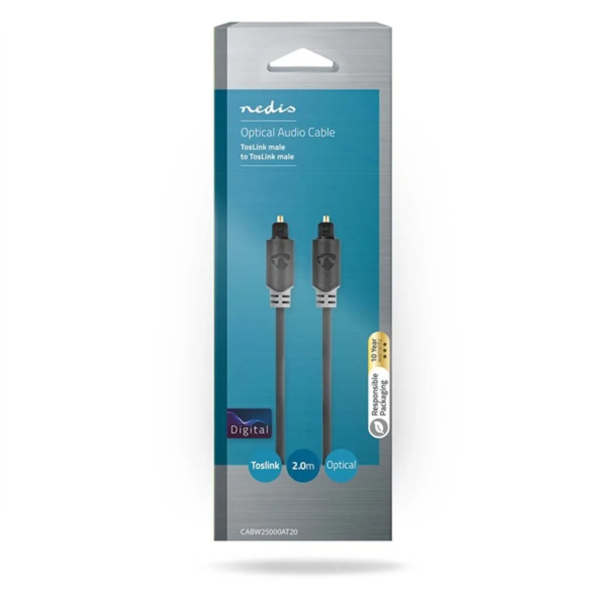 Nedis CABW25000AT20 TosLink optikai audió kábel hossz 2 m #3